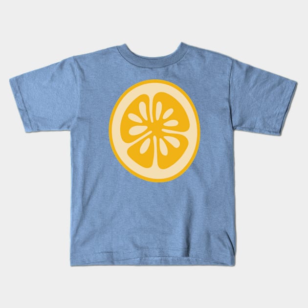 BIG LEMON Tropical Citrus Summer Fruit Slice - UnBlink Studio by Jackie Tahara Kids T-Shirt by UnBlink Studio by Jackie Tahara